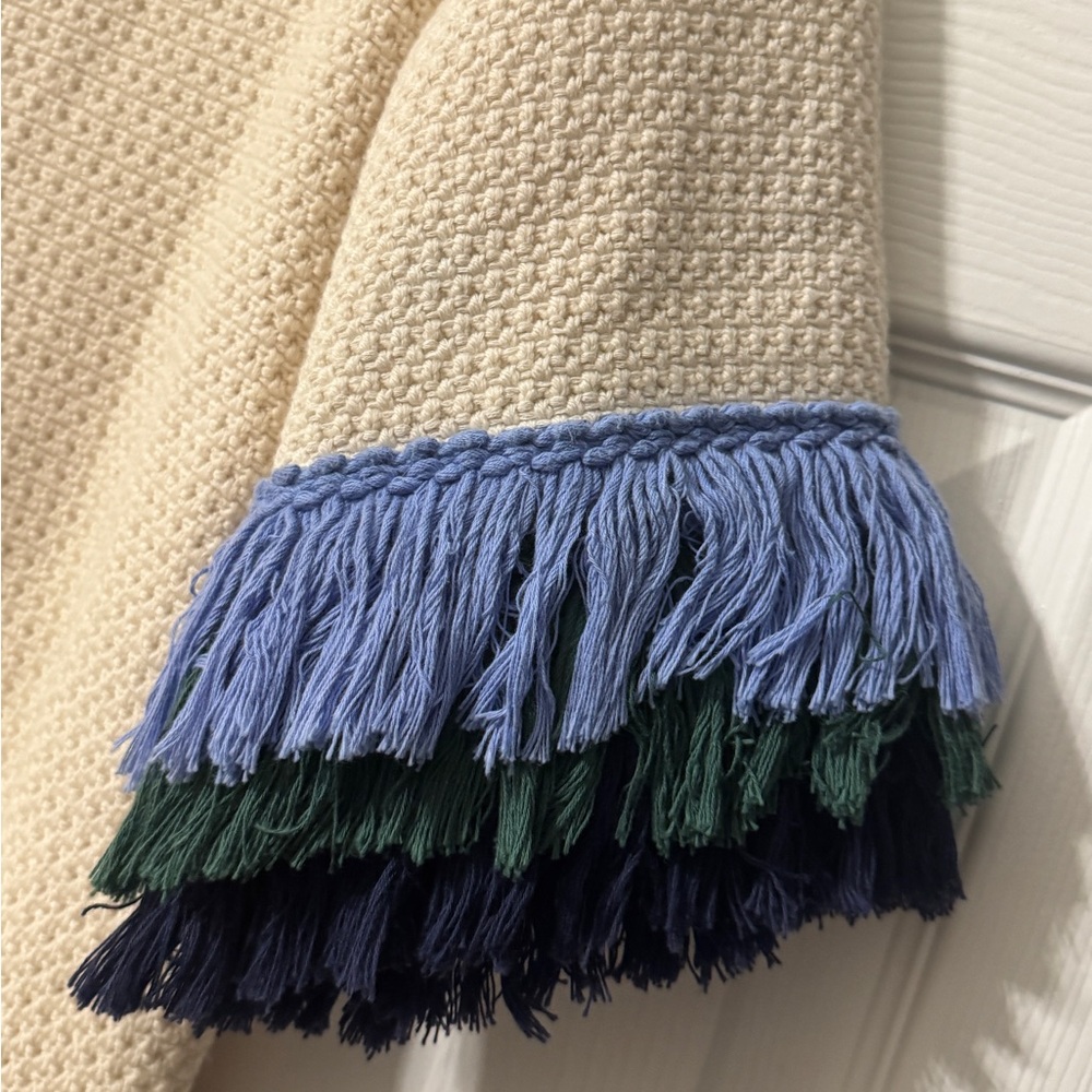 Tory Burch Kingston fringe shoulder sweater - Picture 3 of 6